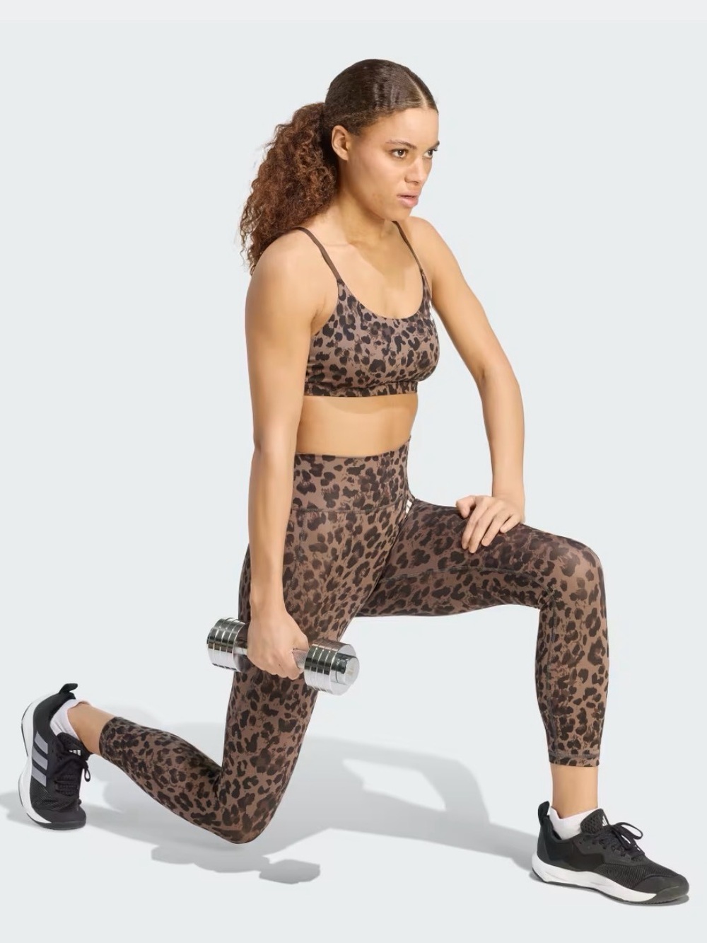 🤎 ADIDAS OPTIME 7/8 LEOPARD PRINT LEGGING BROWN 🤎